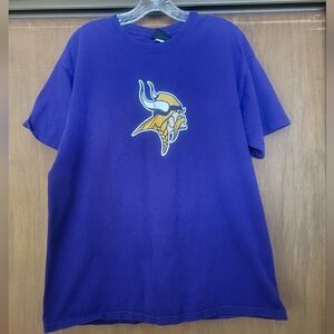 Reebok Purple Vikings Rice Tshirt, M